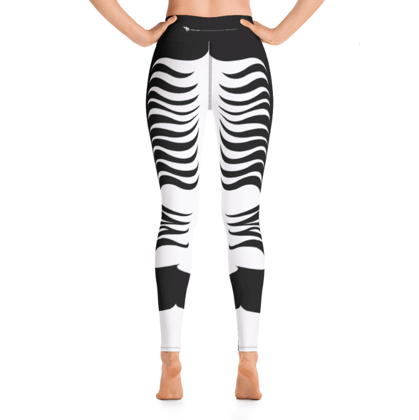 Black & White Horizontal Wild Striped Tights 